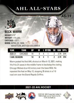 2021-22 Upper Deck AHL - AHL All-Stars #AS-19 Beck Warm Back