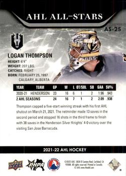 2021-22 Upper Deck AHL - AHL All-Stars #AS-25 Logan Thompson Back