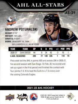 2021-22 Upper Deck AHL - AHL All-Stars #AS-29 Andrew Poturalski Back
