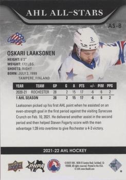 2021-22 Upper Deck AHL - AHL All-Stars Red #AS-8 Oskari Laaksonen Back