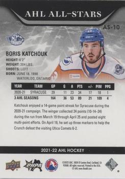 2021-22 Upper Deck AHL - AHL All-Stars Red #AS-10 Boris Katchouk Back