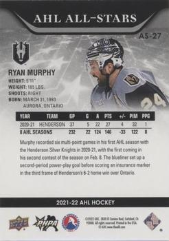2021-22 Upper Deck AHL - AHL All-Stars Red #AS-27 Ryan Murphy Back