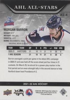 2021-22 Upper Deck AHL - AHL All-Stars Gold #AS-4 Morgan Barron Back