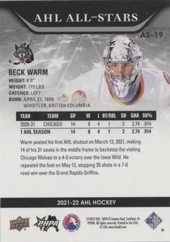 2021-22 Upper Deck AHL - AHL All-Stars Gold #AS-19 Beck Warm Back