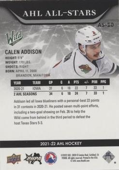 2021-22 Upper Deck AHL - AHL All-Stars Gold #AS-20 Calen Addison Back