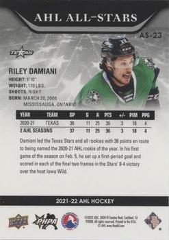 2021-22 Upper Deck AHL - AHL All-Stars Gold #AS-23 Riley Damiani Back