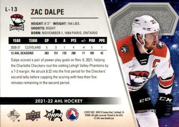 2021-22 Upper Deck AHL - Captains #L-13 Zac Dalpe Back