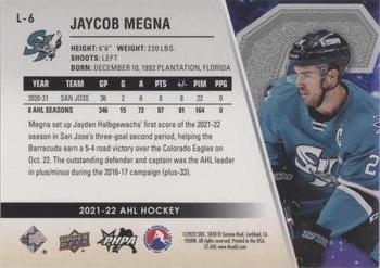 2021-22 Upper Deck AHL - Captains Red #L-6 Jaycob Megna Back