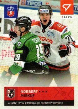 2021-22 SportZoo Live Tipos Extraliga #L-031 Norbert Miskuf Front