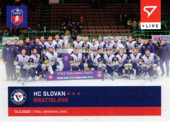 2021-22 SportZoo Live Tipos Extraliga #L-097 Slovan Bratislava Front