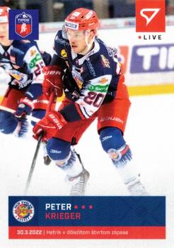 2021-22 SportZoo Live Tipos Extraliga #L-105 Peter Krieger Front