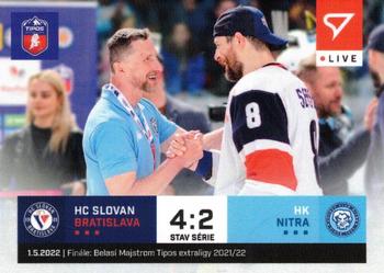 2021-22 SportZoo Live Tipos Extraliga #L-121 Finale: Slovan Bratislava - HK Nitra Front