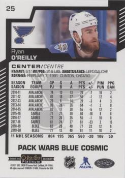 2020-21 O-Pee-Chee Platinum - Cosmic Blue Pack Wars #25 Ryan O'Reilly Back