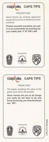 1986-87 Washington Capitals Police - Panels #NNO Bob Carpenter / Dave Christian Back