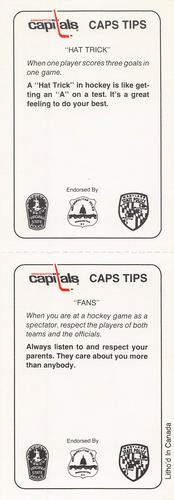 1986-87 Washington Capitals Police - Panels #NNO Mike Gartner / Bob Gould Back