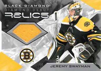 2021-22 Upper Deck Black Diamond - Diamond Debut Relics #DD-JS Jeremy Swayman Front