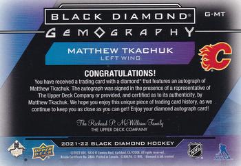 2021-22 Upper Deck Black Diamond - Gemography #G-MT Matthew Tkachuk Back