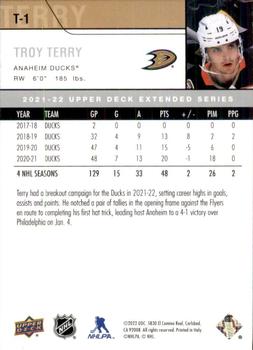 2021-22 Upper Deck - 2006-07 Upper Deck Retro #T-1 Troy Terry Back