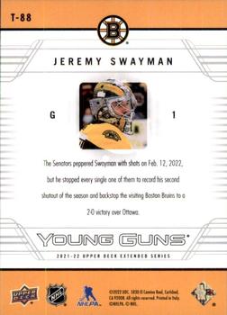 2021-22 Upper Deck - 2006-07 Upper Deck Retro #T-88 Jeremy Swayman Back