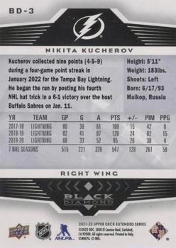 2021-22 Upper Deck - 2005-06 Black Diamond Retro #BD-3 Nikita Kucherov Back