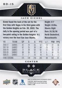 2021-22 Upper Deck - 2005-06 Black Diamond Retro #BD-15 Jack Eichel Back