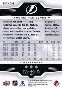 2021-22 Upper Deck - 2005-06 Black Diamond Retro #BD-34 Andrei Vasilevskiy Back