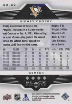 2021-22 Upper Deck - 2005-06 Black Diamond Retro #BD-42 Sidney Crosby Back