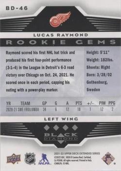 2021-22 Upper Deck - 2005-06 Black Diamond Retro #BD-46 Lucas Raymond Back