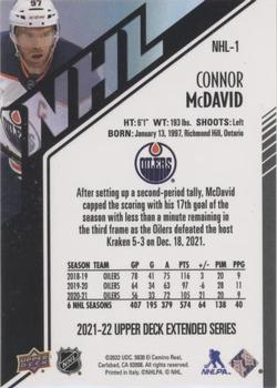 2021-22 Upper Deck - HoloGrFx NHL #NHL-1 Connor McDavid Back