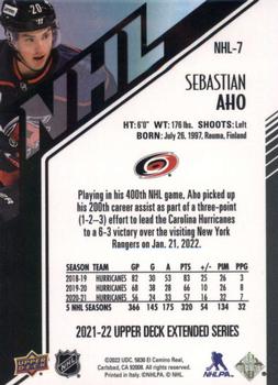 2021-22 Upper Deck - HoloGrFx NHL #NHL-7 Sebastian Aho Back