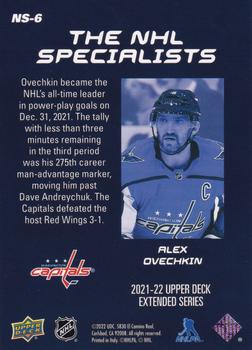 2021-22 Upper Deck - NHL Specialists #NS-6 Alex Ovechkin Back