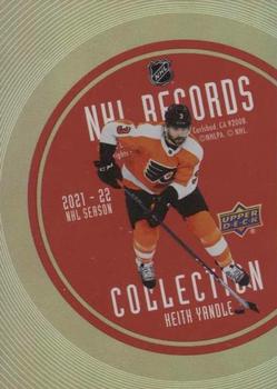 2021-22 Upper Deck - Record Collections Gold #RB-14 Keith Yandle Front