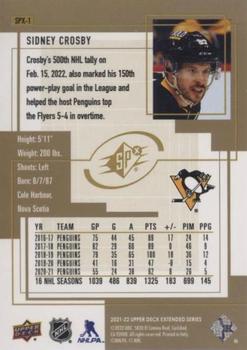 2021-22 Upper Deck - 1999-00 SPx Retro #SPX-1 Sidney Crosby Back