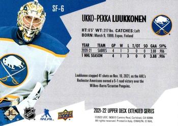 2021-22 Upper Deck - SPx Finite #SF-6 Ukko-Pekka Luukkonen Back