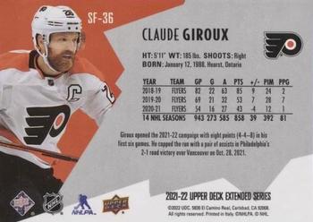 2021-22 Upper Deck - SPx Finite #SF-36 Claude Giroux Back