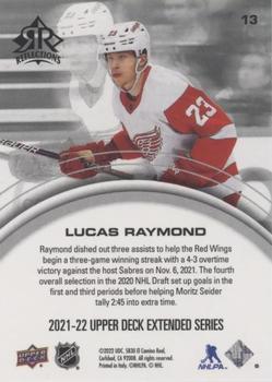 2021-22 Upper Deck - Triple Dimensions Reflections Ruby #13 Lucas Raymond Back