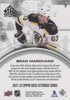 2021-22 Upper Deck - Triple Dimensions Reflections Amethyst #3 Brad Marchand Back