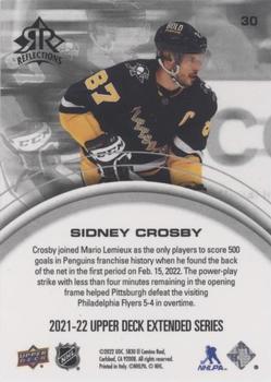 2021-22 Upper Deck - Triple Dimensions Reflections Amethyst #30 Sidney Crosby Back