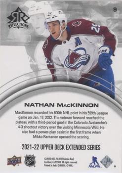 2021-22 Upper Deck - Triple Dimensions Reflections Gold #9 Nathan MacKinnon Back