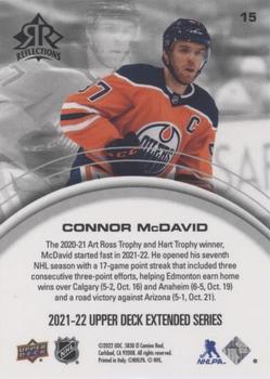 2021-22 Upper Deck - Triple Dimensions Reflections Gold #15 Connor McDavid Back