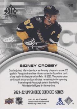 2021-22 Upper Deck - Triple Dimensions Reflections Gold #30 Sidney Crosby Back