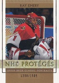 2002-03 Upper Deck Rookie Update - 2002-03 Upper Deck Classic Portraits Update #138 Ray Emery Front