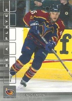 2001-02 Be a Player Update - 2001-02 Be A Player Memorabilia Update #321 Ben Simon Front