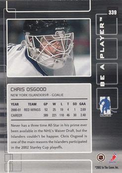 2001-02 Be a Player Update - 2001-02 Be A Player Memorabilia Update #339 Chris Osgood Back