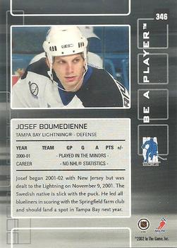 2001-02 Be a Player Update - 2001-02 Be A Player Memorabilia Update #346 Josef Boumedienne Back