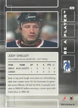2001-02 Be a Player Update - 2001-02 Be A Player Memorabilia Update #428 Jody Shelley Back