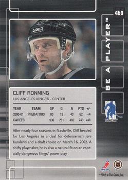 2001-02 Be a Player Update - 2001-02 Be A Player Memorabilia Update #459 Cliff Ronning Back