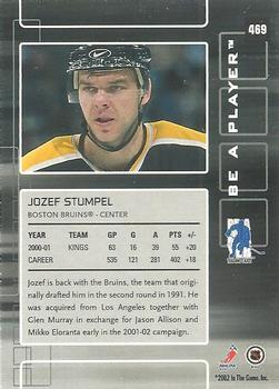 2001-02 Be a Player Update - 2001-02 Be A Player Memorabilia Update #469 Jozef Stumpel Back