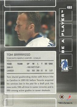 2001-02 Be a Player Update - 2001-02 Be A Player Memorabilia Update #493 Tom Barrasso Back