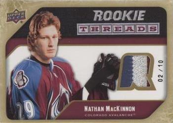 2021-22 Upper Deck - Rookie Threads Retro Flashbacks Patch Achievements #RT-NM Nathan MacKinnon Front